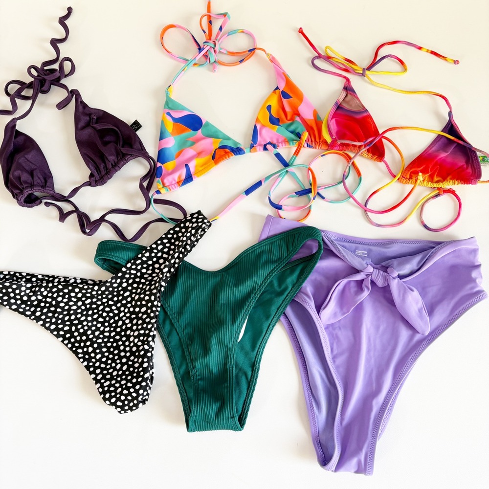 Womens Bundle Lot (6) Bikini Swimwear Jaded Tiger Mist Aerie Hollister Size S